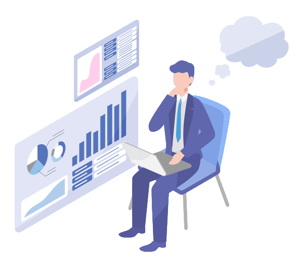 人材紹介で悩んでいる男性